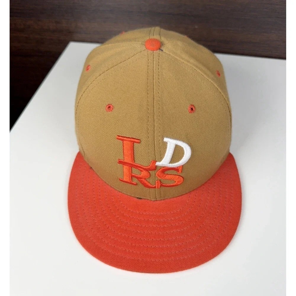 Vintage Leaders 1354 Chicago New Era Fitted Hat - 7 1/2 - Brown Orange